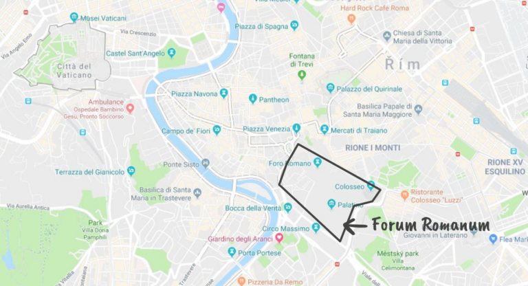 Forum Romanum - mapa