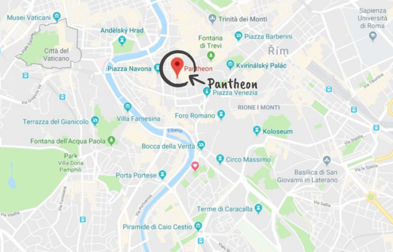 Pantheon - mapa