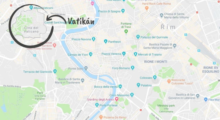 Vatikán - mapa